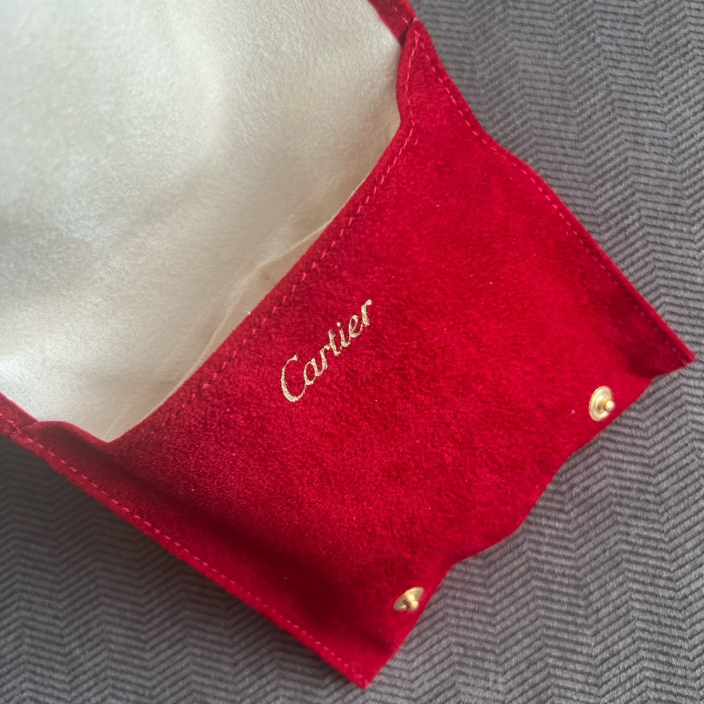 New Cartier Red Felt Love Bracelet Travel Pouch for Accessories and Jewelry - Picture 6 of 8